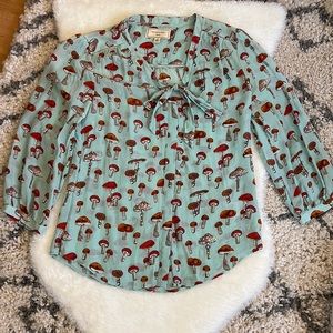 Anthro Silk Toadstool Blouse Sz 0